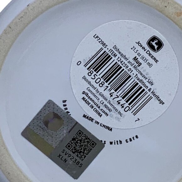 JOHN DEERE Jumbo Mug Tractor Officially Licensed 21.5 oz White Green Gift Mug - Picture 9 of 15